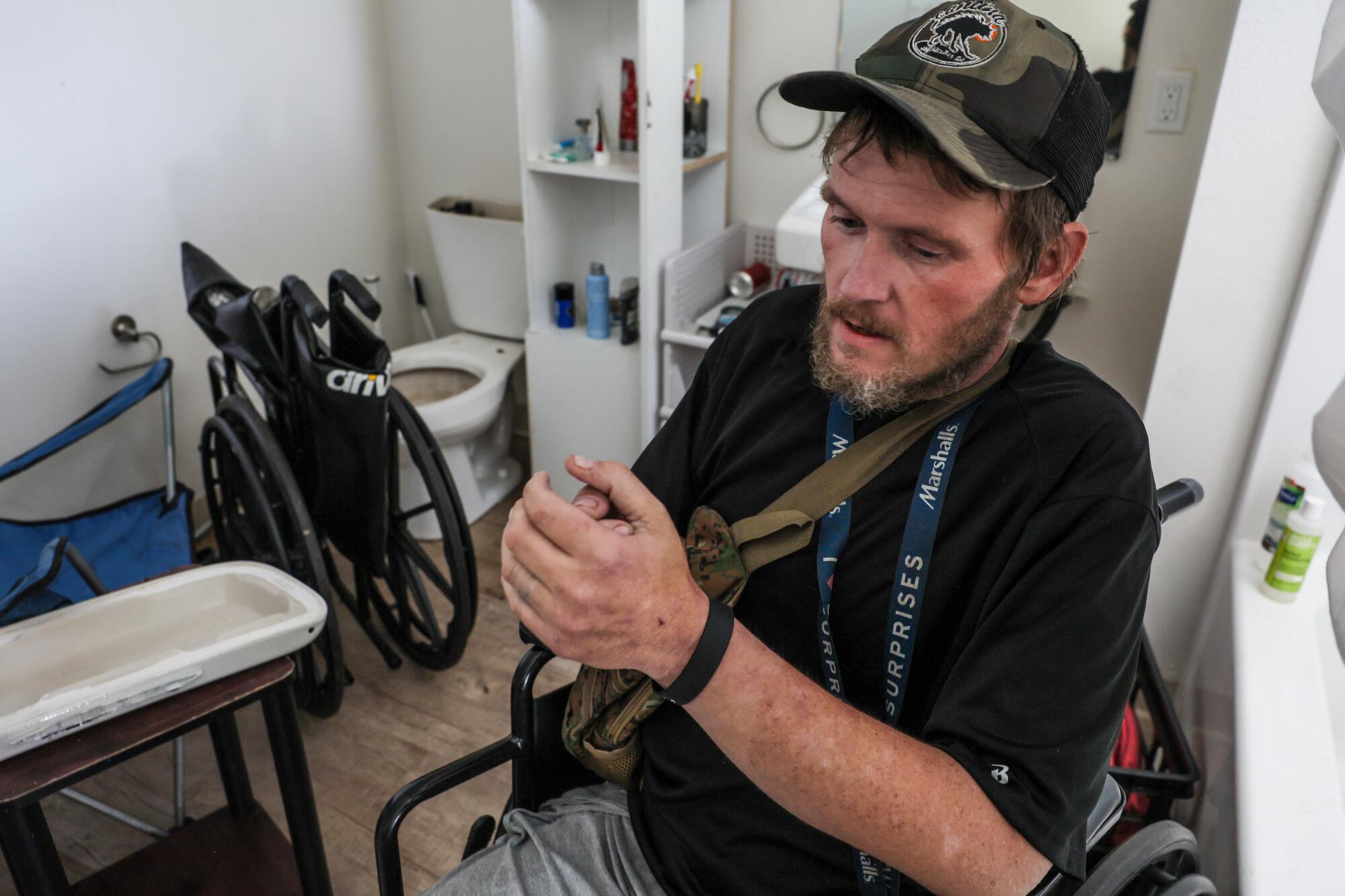 Andrew Amer, one of the plaintiffs, lives in a unit with an unusable toilet, among other plumbing problems.