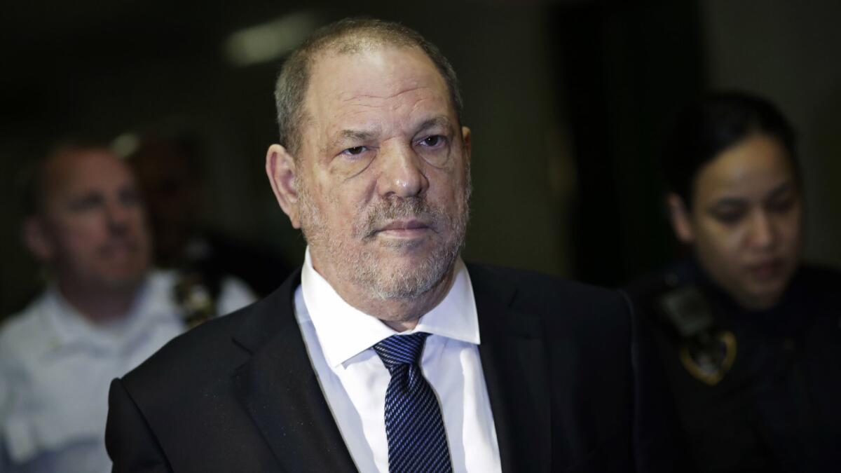 Harvey Weinstein enters State Supreme Court in New York.