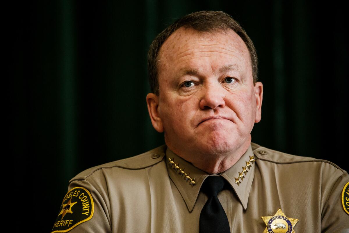 L.A. County Sheriff Jim McDonnell at the first-ever meeting of the L.A. County Sheriff Civilian Oversight Commission held at Bob Hope Patriotic Hall in Los Angeles, Calif., on Jan. 26, 2017.