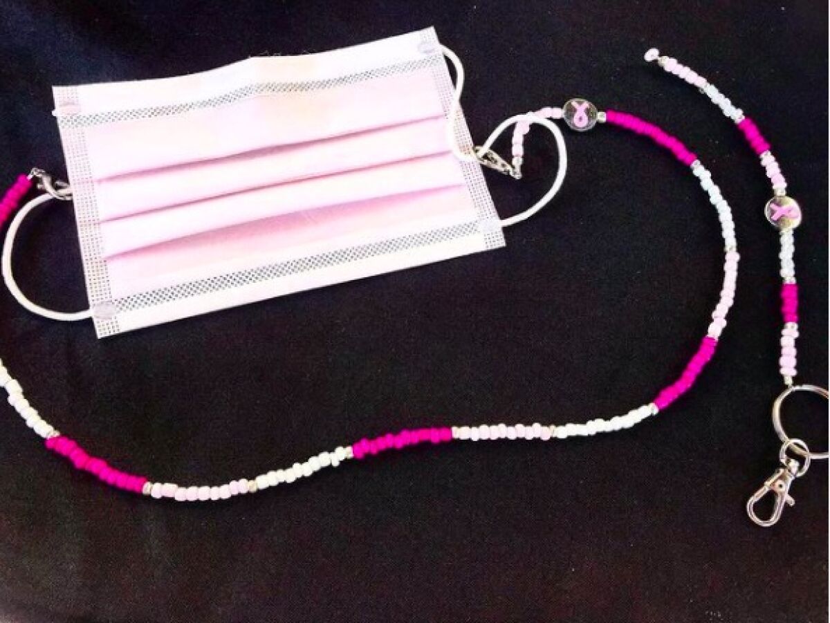 One of Talia Mackin's custom mask chains.