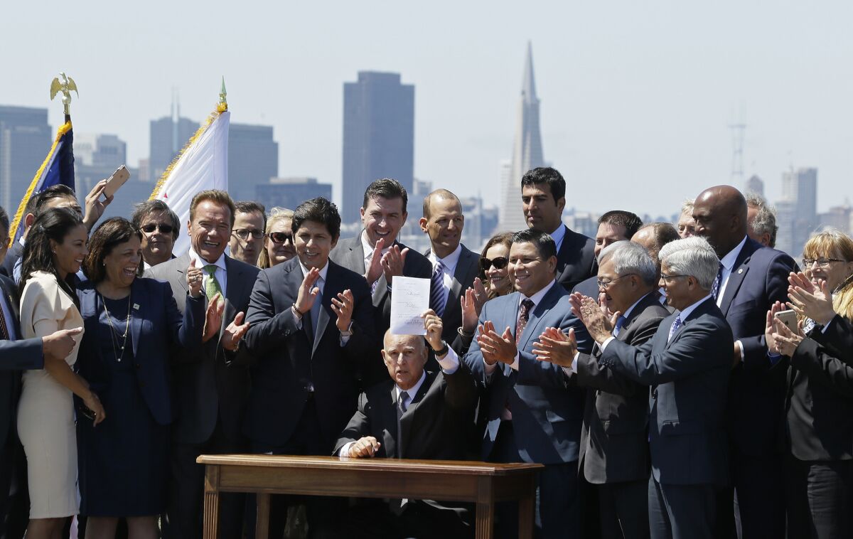 Jerry Brown signs climate bill