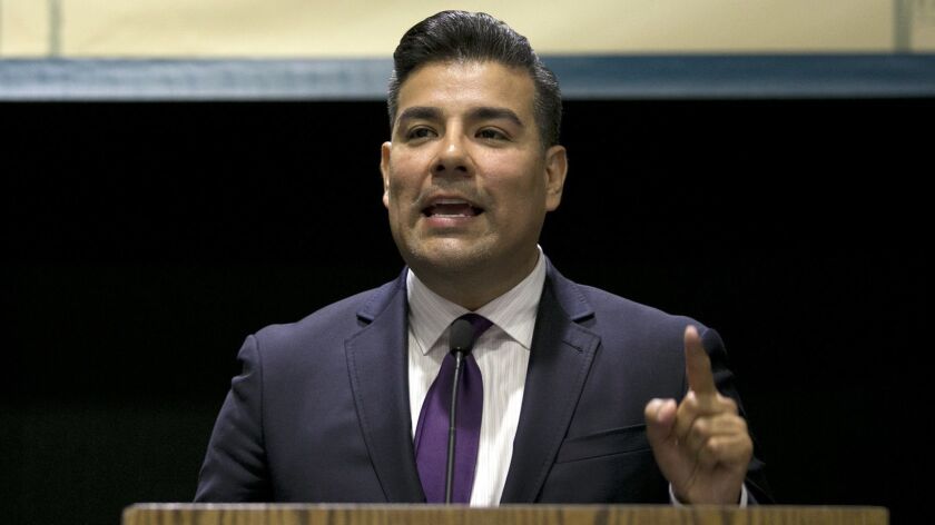 Ricardo Lara, shown in Sacramento in 2017, is under scrutiny for alleged ethical lapses as state insurance commissioner.