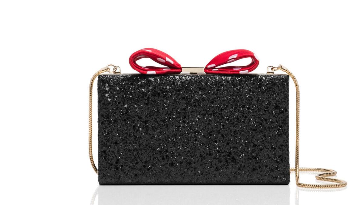 Kate Spade New York brings Minnie's style to life with unique glitter bow accents, sequin applique detailing and comic book prints with products ranging in price from $40 to $328.