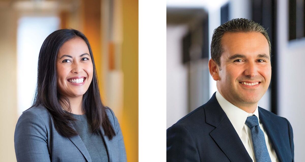 Qiva Dinuri and Nicholas Sanchez, both partners and attorneys at Miller Kaplan.