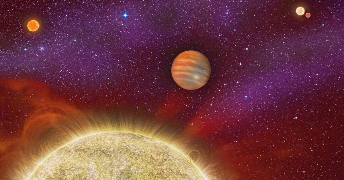 Spotted: A planet 10 times the size of Jupiter with four suns