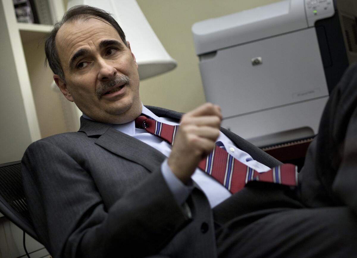 David Axelrod at the White House in 2011, when he still had his mustache.