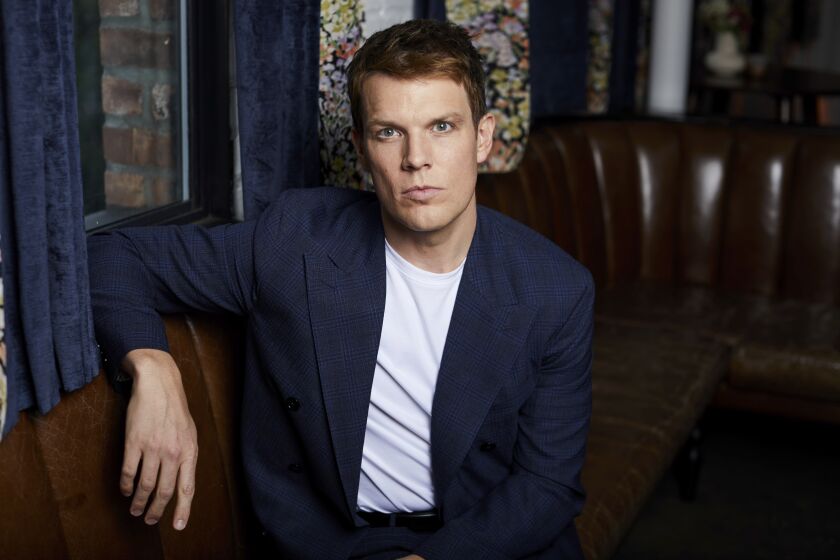 Jake Lacy poses for portraits on Wednesday, Sept. 28, 2022, in New York to promote his Peacock limited series “A Friend of the Family." (Photo by Matt Licari/Invision/AP)