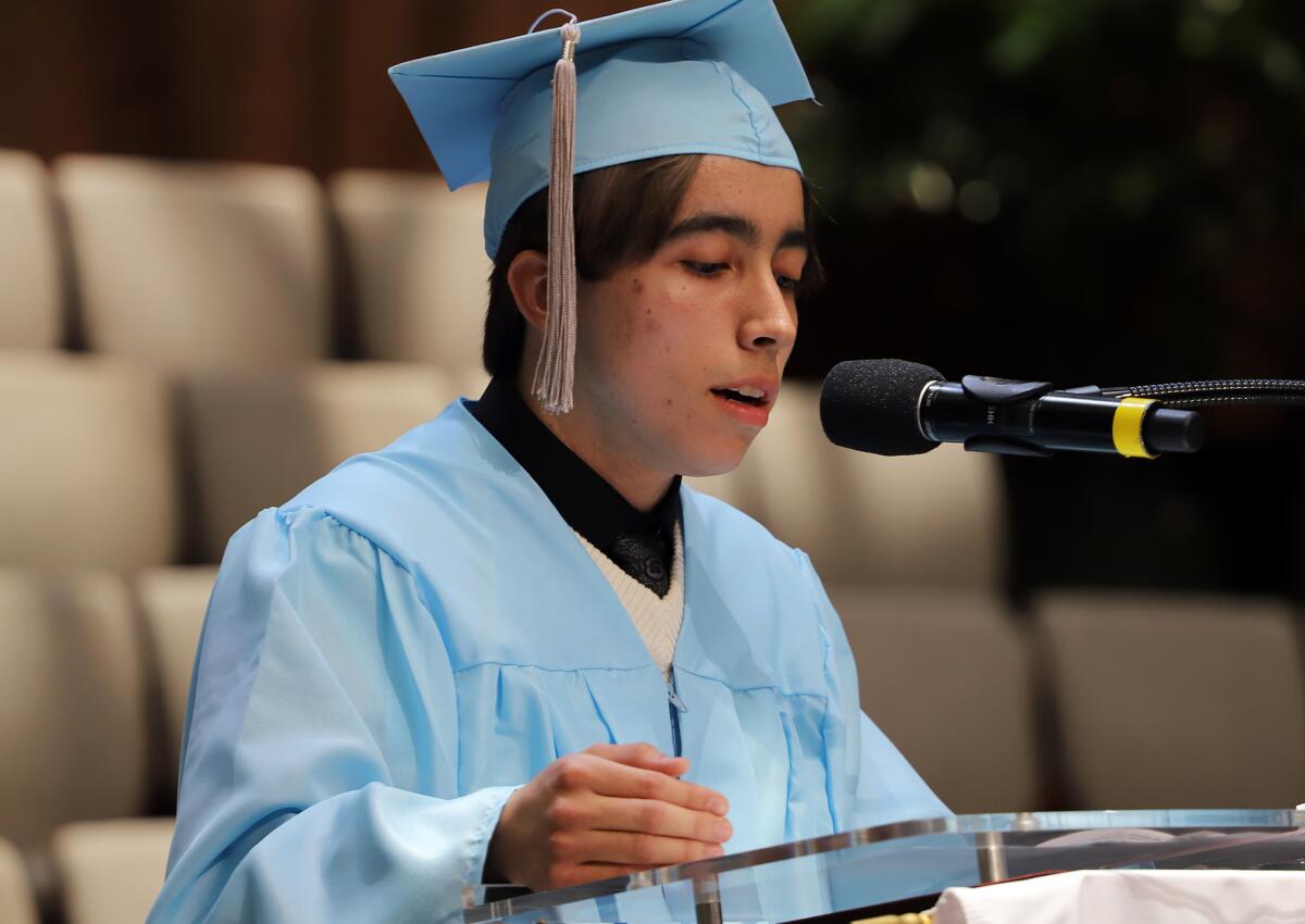 Cloud Campus graduate Jonathan Lohr is a student speaker.