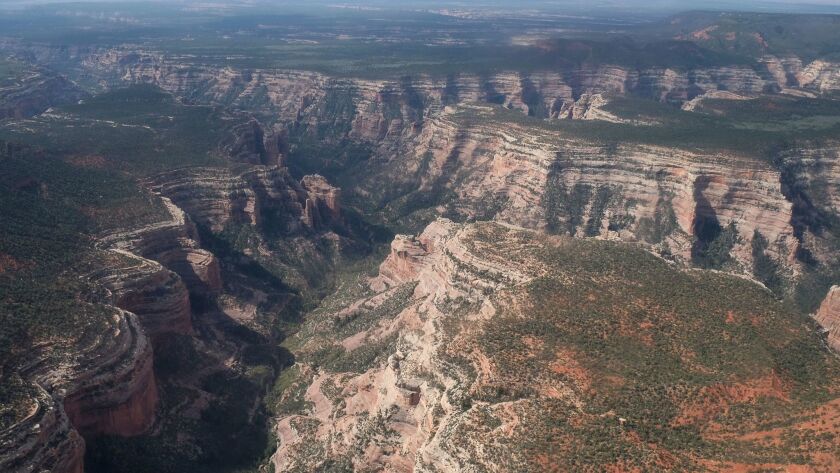 An aerial view of Arch Canyon within Bears Ears National Monument, taken on May 8, reveals the vast landscape of the 1.35 million acres in southeastern Utah.