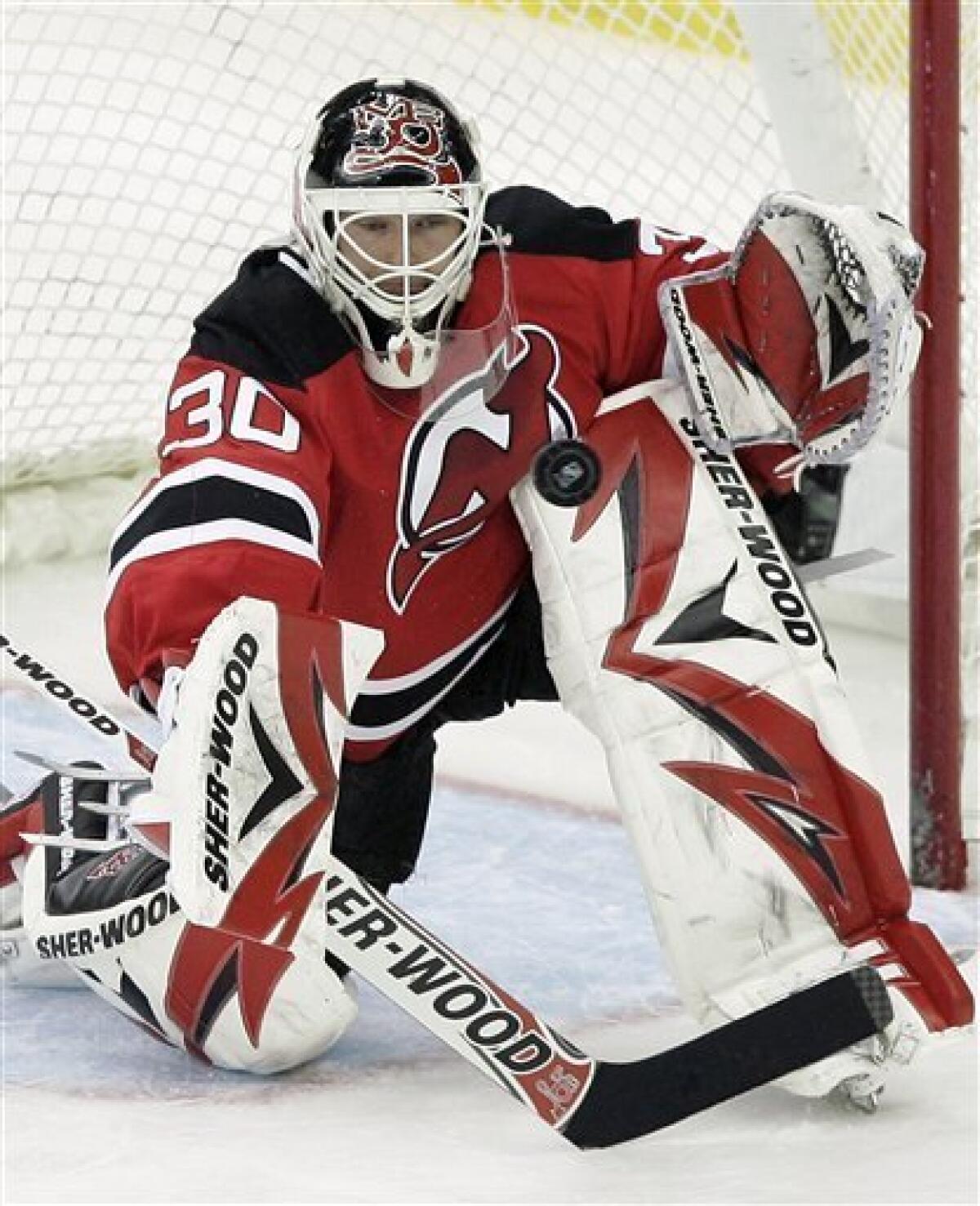 Canadian hockey player Martin Brodeur of the New Jersey Devils