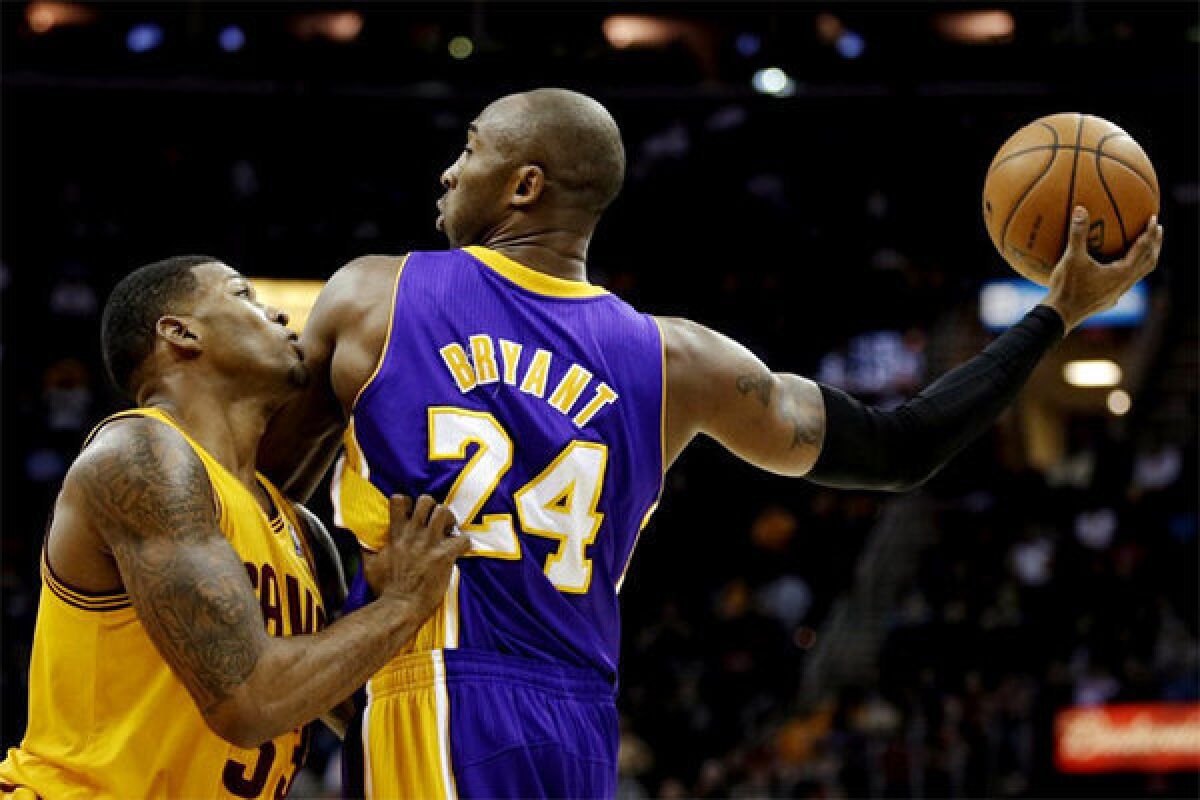 Kobe Bryant is embarrassed with the way the Lakers played against the Cavaliers on Tuesday.