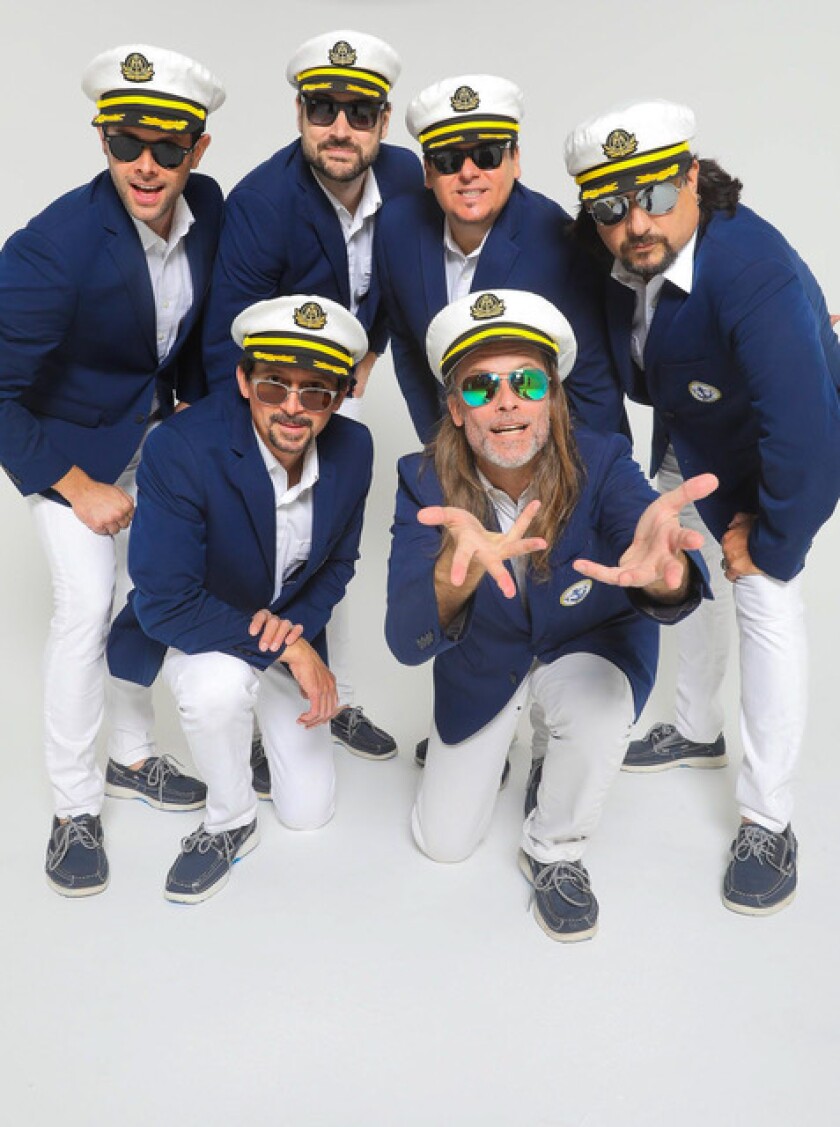 Singer Philly Ocean, upper left, and Yachtley Crew bring yacht-rock hits to the Music Box in Little Italy on Sept. 10.