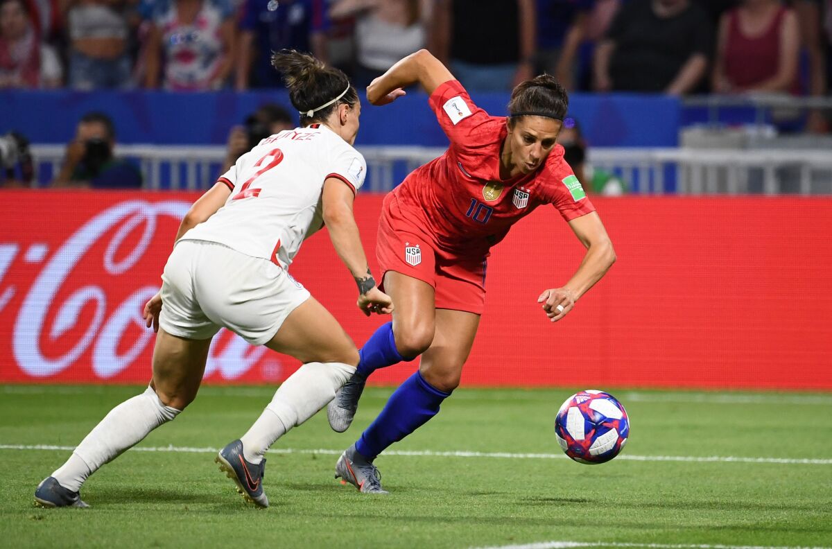U.S. women's national team forward Carli Lloyd during the 2019 Women's World Cup.