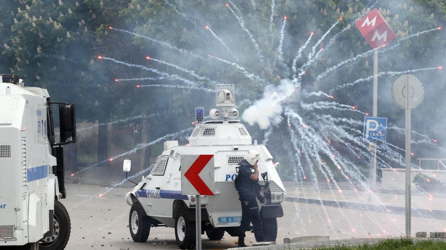 Turkey mining accident demonstration