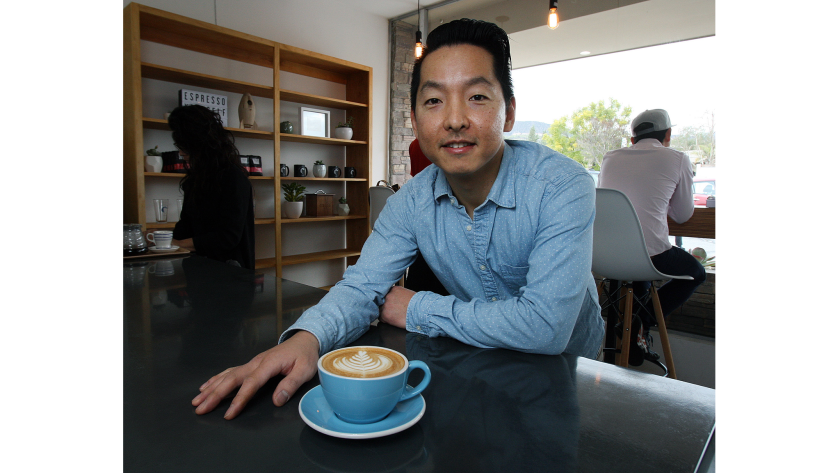 Kevin Kim, owner of Constellation Coffee, opened his shop on Feb. 10 with hopes it will be a gathering place for creative people.