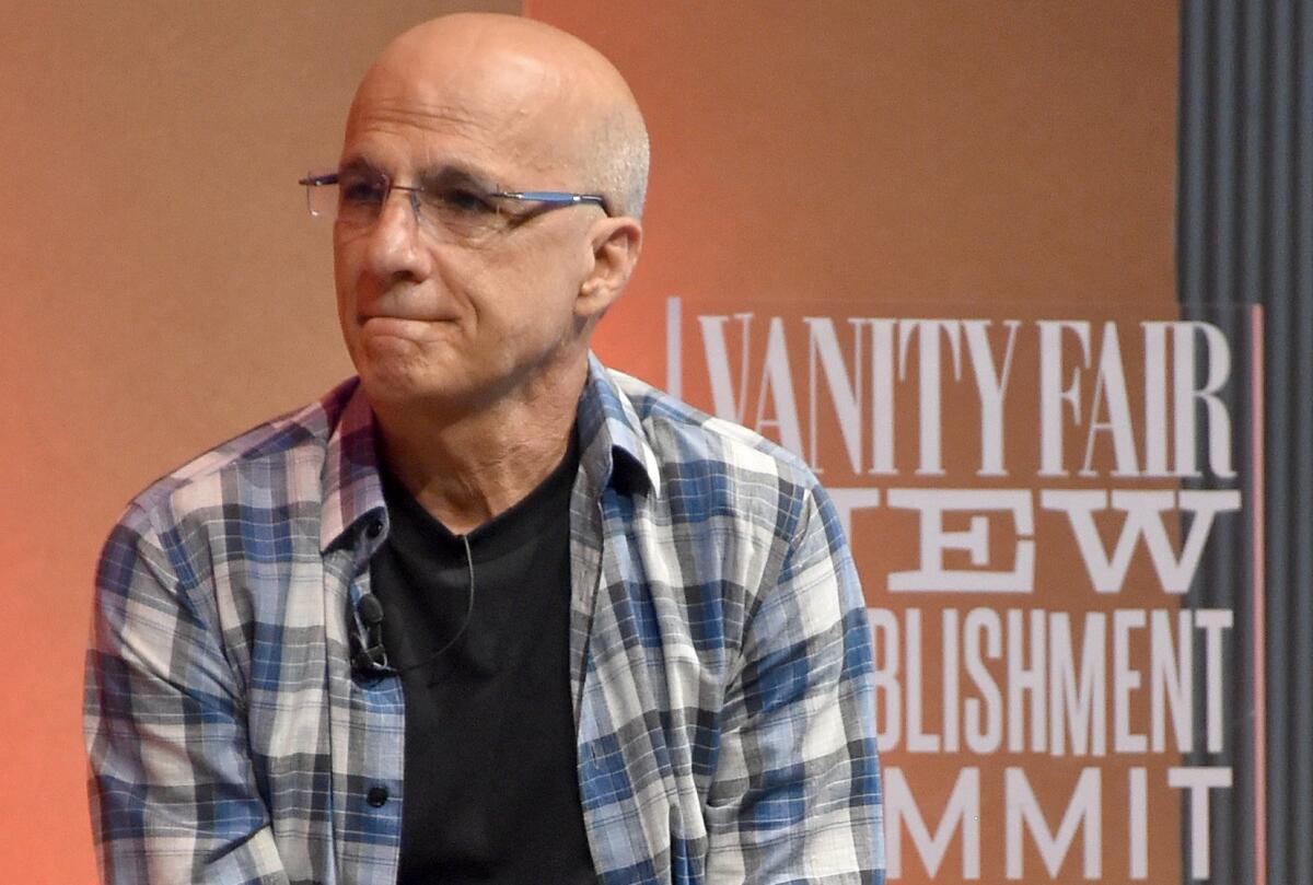 Apple Music's Jimmy Iovine speaks at Vanity Fair's New Establishment Summit in San Francisco on Wednesday.