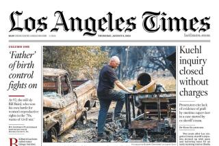 Front Page of Today's L.A. Times