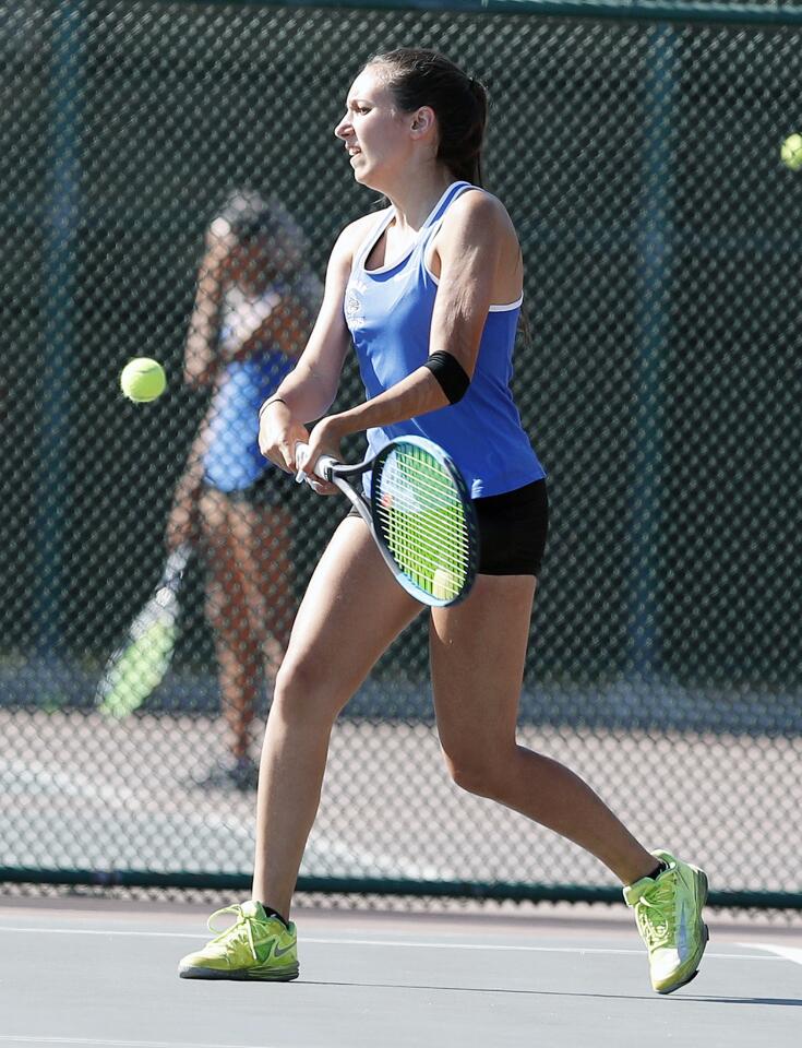 Photo Gallery: Glendale vs. Burbank in Pacific League girls' tennis at Burbank High School