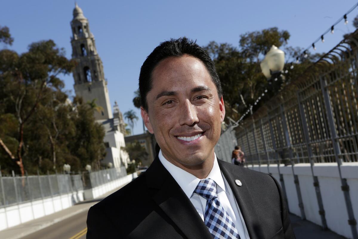 Todd Gloria, acting mayor of San Diego, at a news conference last month.