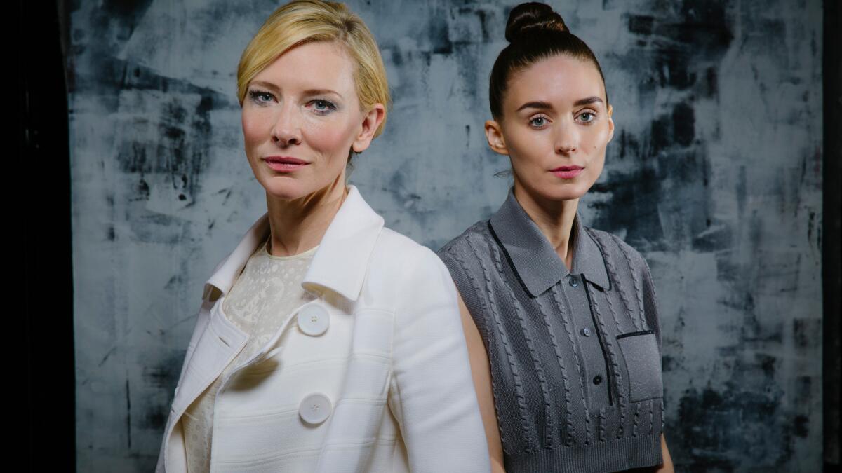 Cate Blanchett and Rooney Mara star in the Oscar-nominated film "Carol." Delta Air Lines showed an edited version of the film on its planes, sparking charges of homophobia.