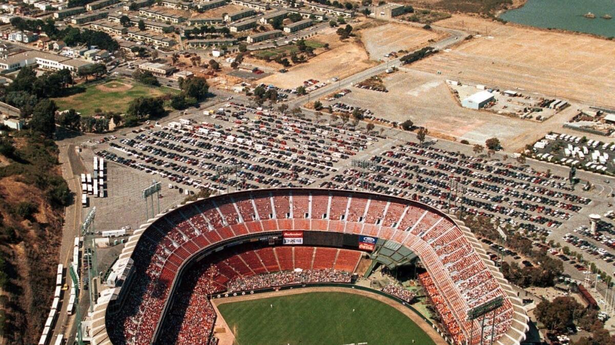 Candlestick park aerial view, San Francisco 49ers vs. Detro…