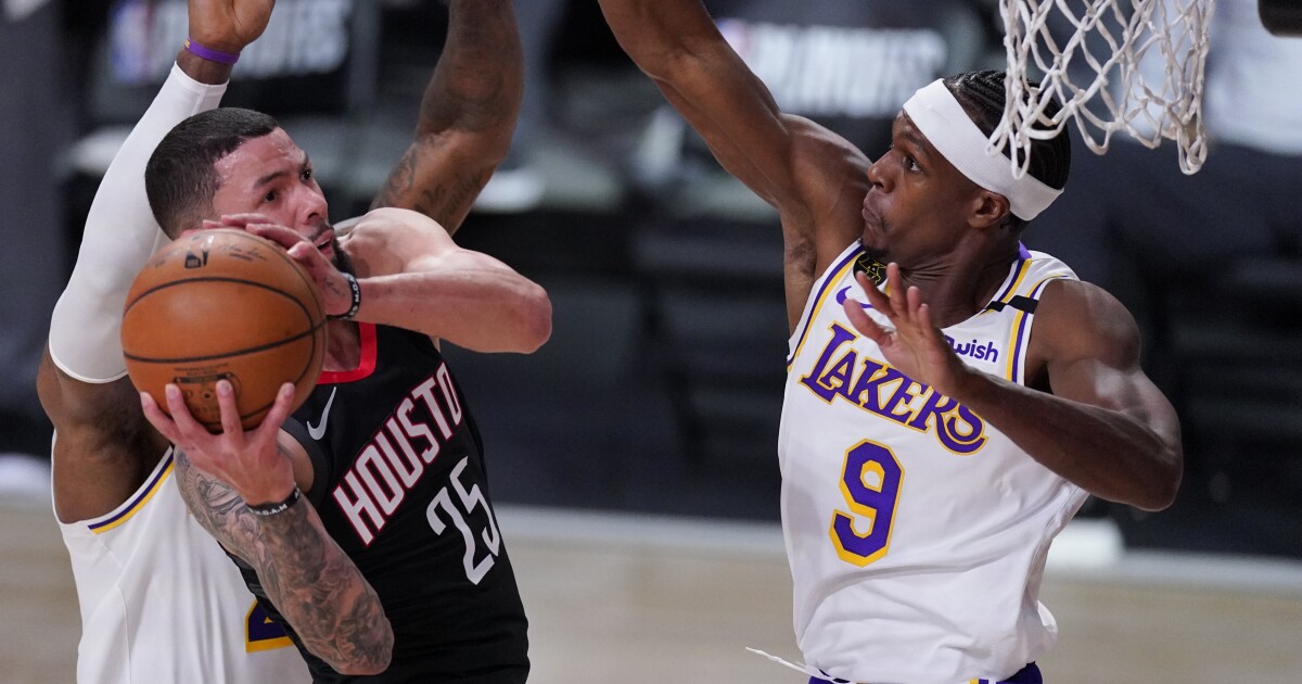 Playoff Rajon Rondo Makes Lebron James And Lakers Scary Good Los Angeles Times