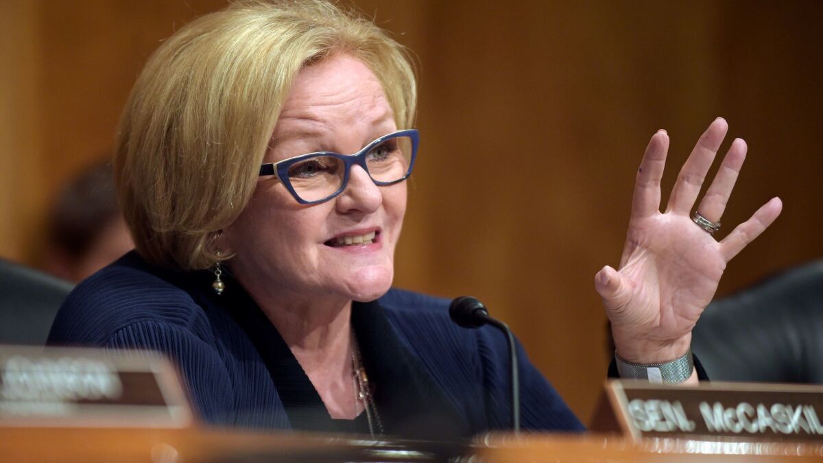 Senate Homeland Security and Governmental Affairs Committee ranking member Sen. Claire McCaskill.