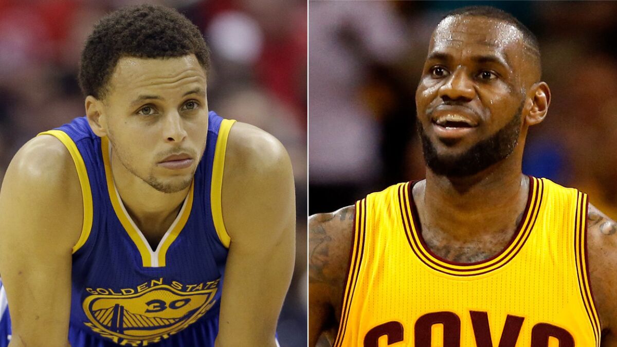 Stephen Curry, LeBron James to drive defenses crazy in NBA Finals - Los  Angeles Times