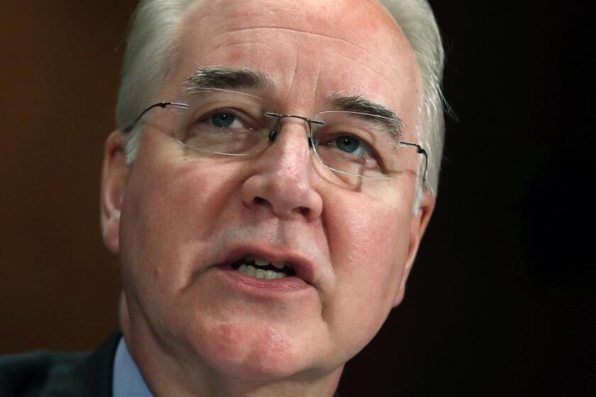 FILE - In this June 15, 2017, file photo, Health and Human Services Secretary Tom Price testifies on Capitol Hill in Washington. The government wasted at least $341,000 on travel by ousted Health and Human Services Secretary Tom Price, including booking charter flights without considering cheaper scheduled airlines, an agency watchdog said Friday. (AP Photo/Manuel Balce Ceneta, File)