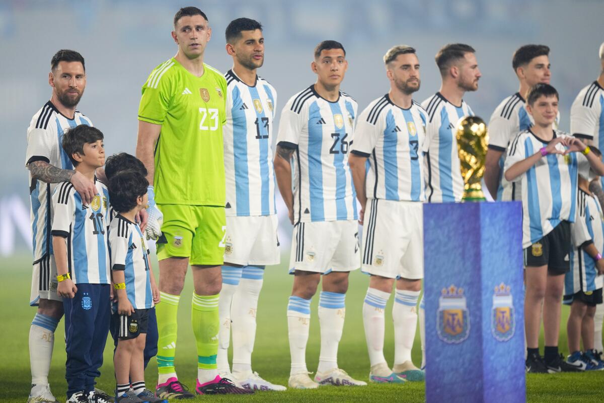 Argentina beats Panama in 1st match after World Cup title - The San Diego  Union-Tribune