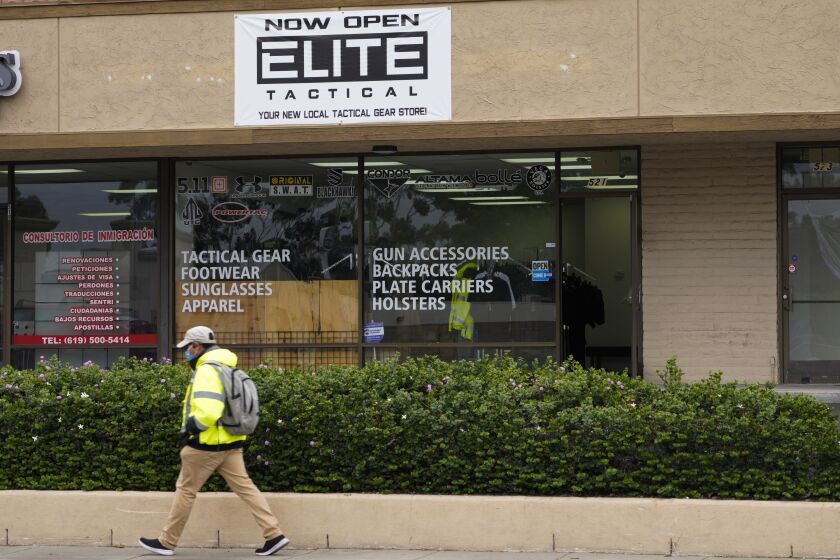 San Diego, CA - February 15: The Elite Tactical gear store in San Ysidro on Tuesday, Feb. 15, 2022 in San Diego, CA. (Nelvin C. Cepeda / The San Diego Union-Tribune)