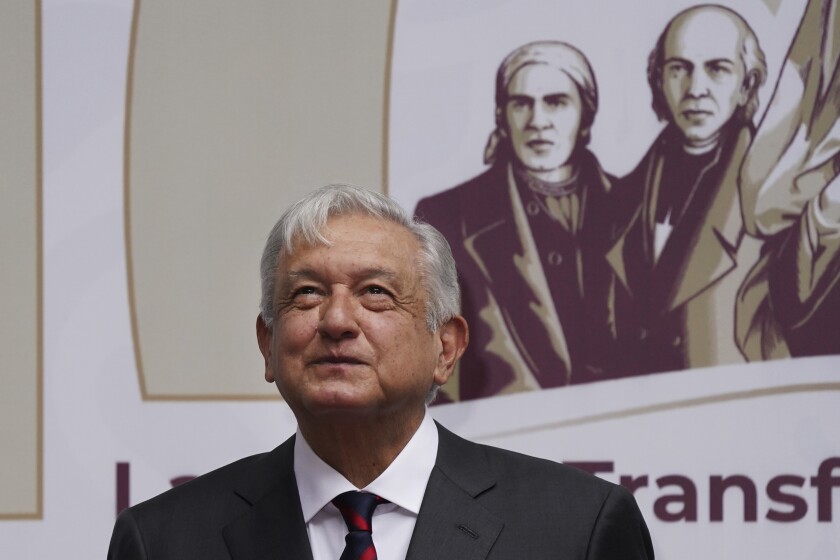 Andrés Manuel López Obrador fotografiado durante una presentación en la Ciudad de México el 12 de abril del 2022.