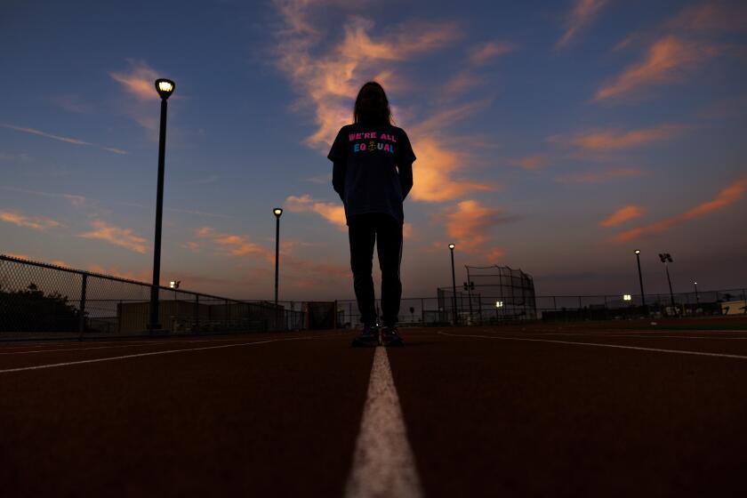M.L. is a 16-year-old transgender high school student track athlete who fears threats to young athletes like her.