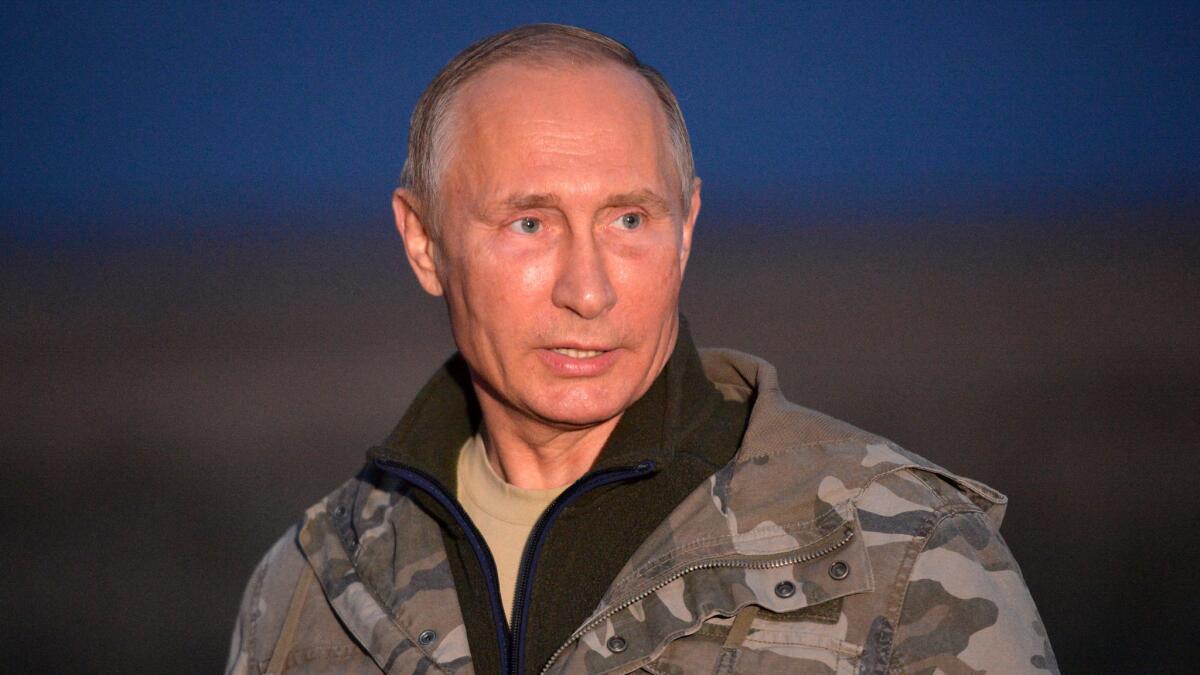 Russian President Vladimir Putin, shown in October, signed a decree citing "a threat to strategic stability as a result of USA's unfriendly acts toward Russia."