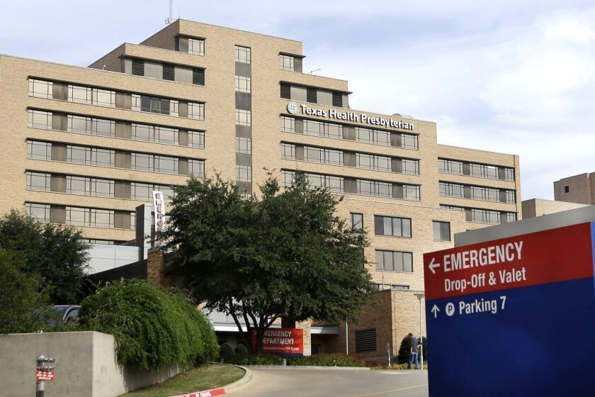 Texas Health Presbyterian Hospital in Dallas, where Ebola patient Thomas Eric Duncan was treated.