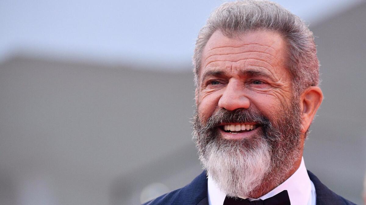Mel Gibson spent almost two decades developing "The Professor and the Madman." He is shown on the red carpet for "Hacksaw Ridge" at the Venice International Film Festival last year.