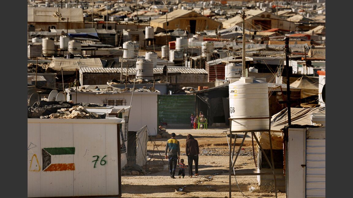 More than 79,000 refugees live in Zaatari refugee camp, where there is no running water.