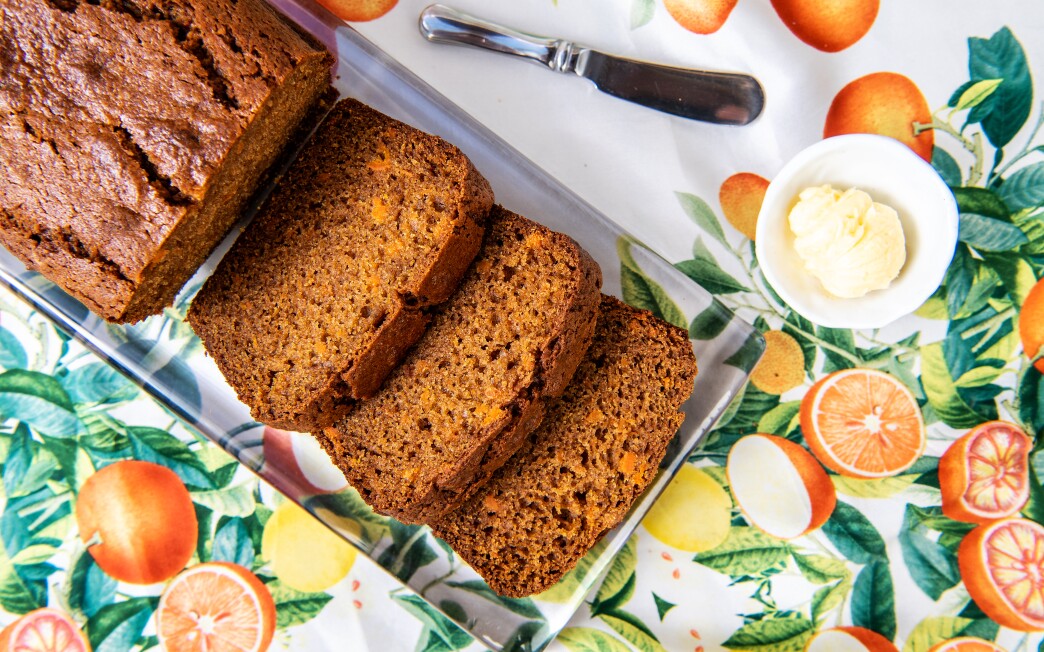 LOS ANGELES, CA- December 20, 2019: Sweet Potato Bread (Mariah Tauger / Los Angeles Times / prop styling by Casey Dobbins)