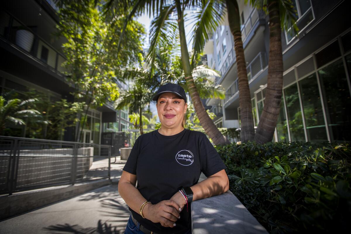Teresa Trejo is a barista at the convention center for the Summit of the Americas in downtown Los Angeles.