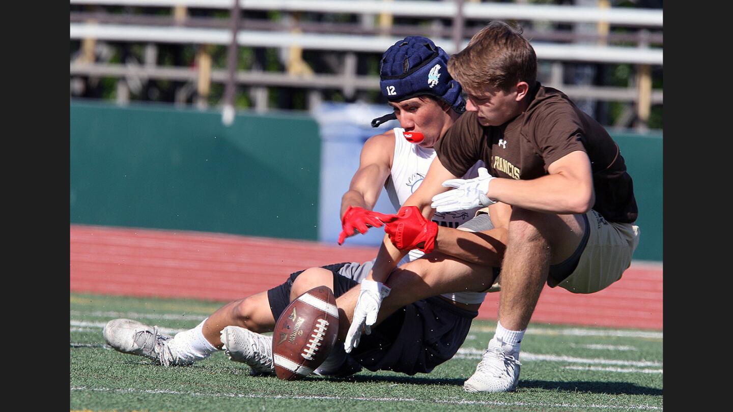 Photo Gallery: Crescenta Valley and St. Francis in Spring league football scrimmage