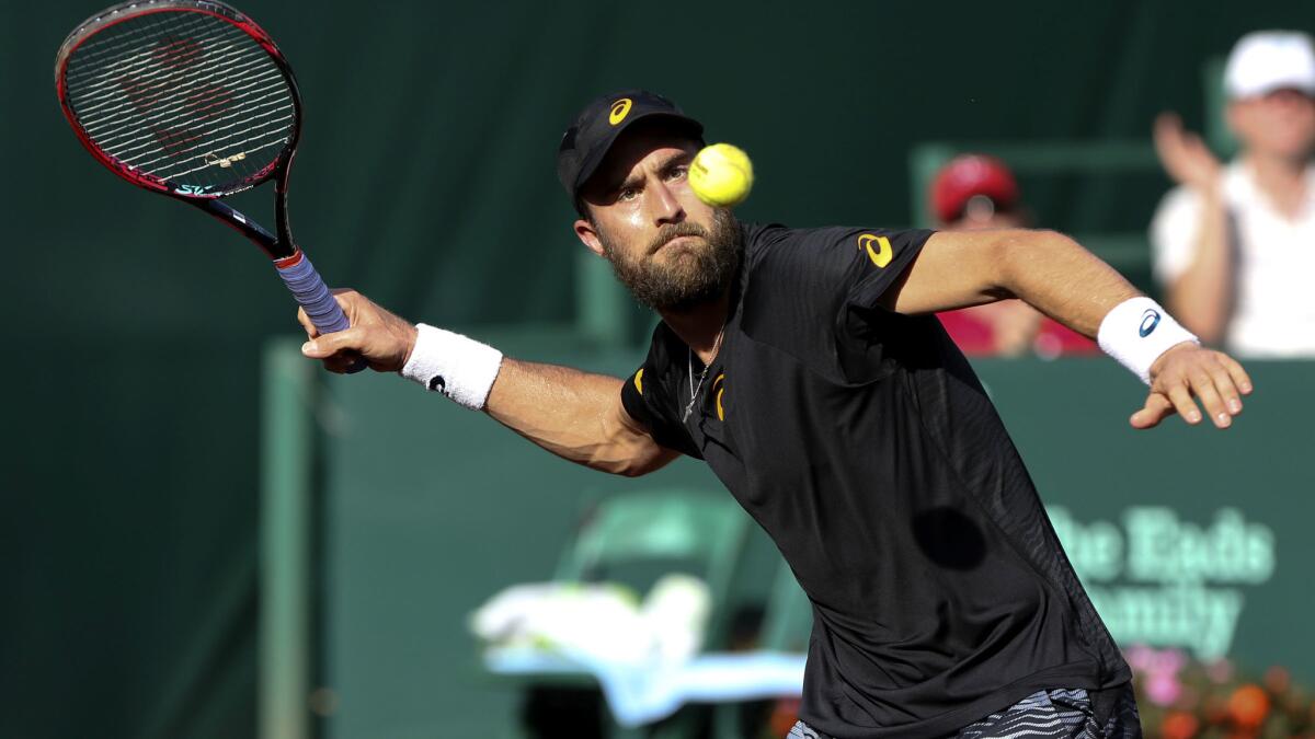Steve Johnson (above) will face Thomaz Bellucci in the finals of the U.S. Men's Clay Court Championship on Sunday.