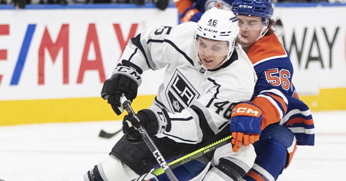 Kings’ Blake Lizotte ruled out of Game 3 vs. Oilers because of lower-body injury