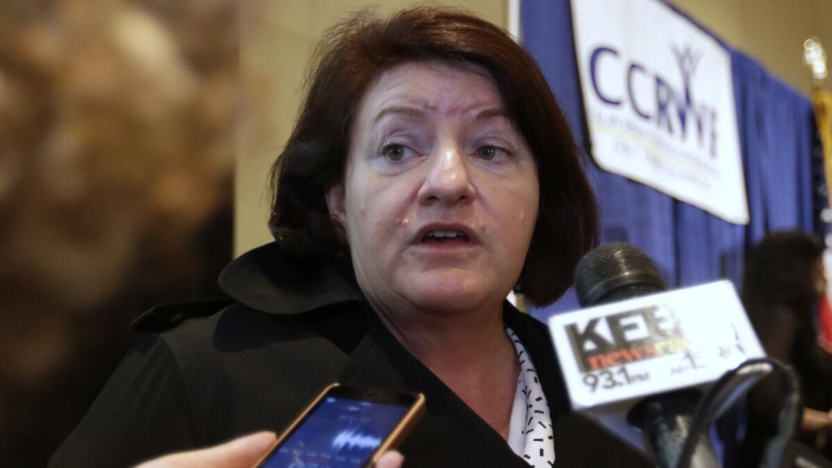 Assembly Speaker Toni Atkins (D-San Diego), pictured last week, says: "California has a strong history of protecting consumer privacy."