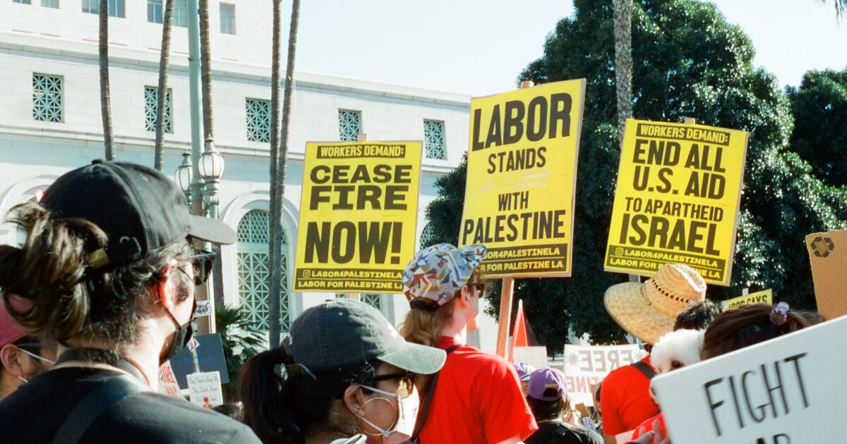 L.A. County Fed joins labor groups calling for cease-fire in Gaza