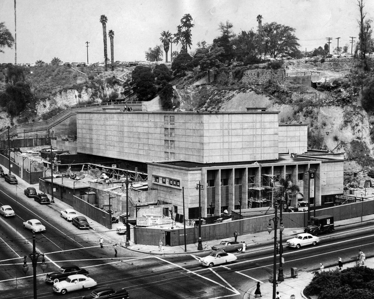August 1953: The L.A. County Law Library under construction.
