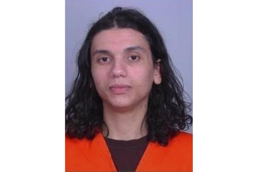 This image provided by the Sherburne County Jail in Elk River, Minn., shows Abelhamid Al-Madioum, a Minnesota man who once fought for the Islamic State group in Syria. Al-Madioum, who has been cooperating with federal authorities and now expresses remorse for joining a “death cult”, will learn Wednesday, May 1, 2024, how much prison time he faces. Al-Madioum was brought to the U.S. in 2020 and pleaded guilty in 2021 to providing material support to a designated terrorist organization. (Sherburne County Jail via AP)