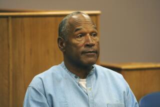 O.J. Simpson appears via video for his parole hearing at the Lovelock Correctional Center