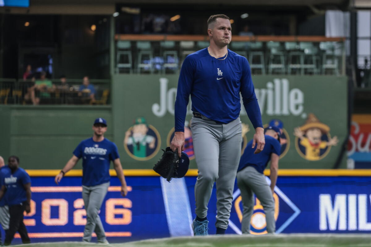 Dodgers pitcher Tarik Skubal walks connected the section during practice.