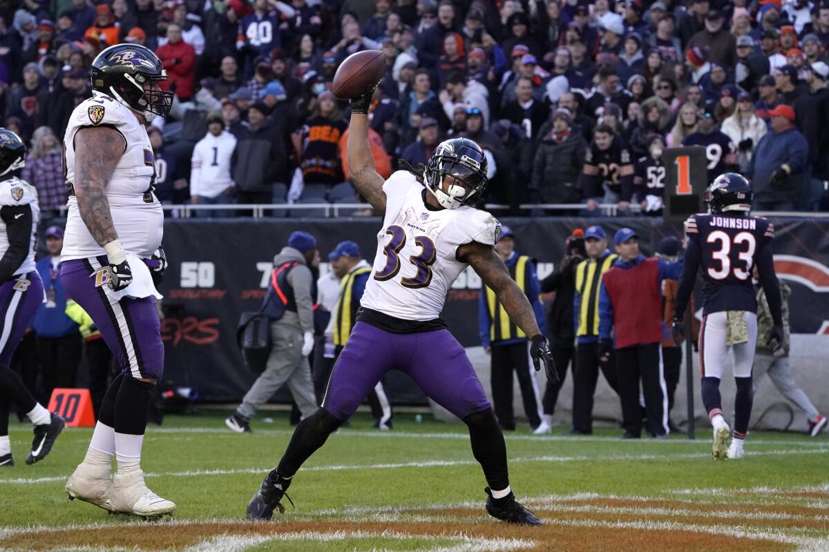 Freeman TD lifts Ravens over Bears with Jackson sidelined - The San Diego  Union-Tribune