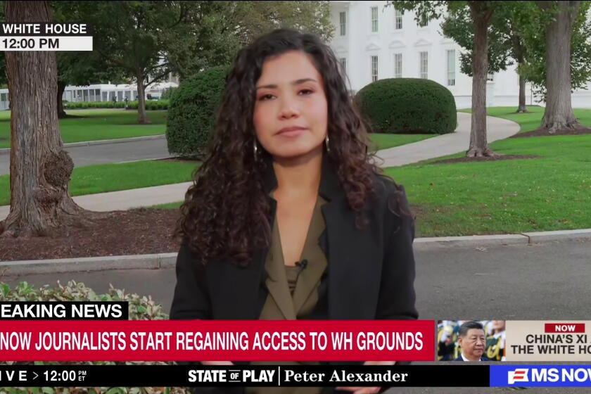 MS NOW correspondent Laura Barron-Lopez reporting from the White House on Thursday.